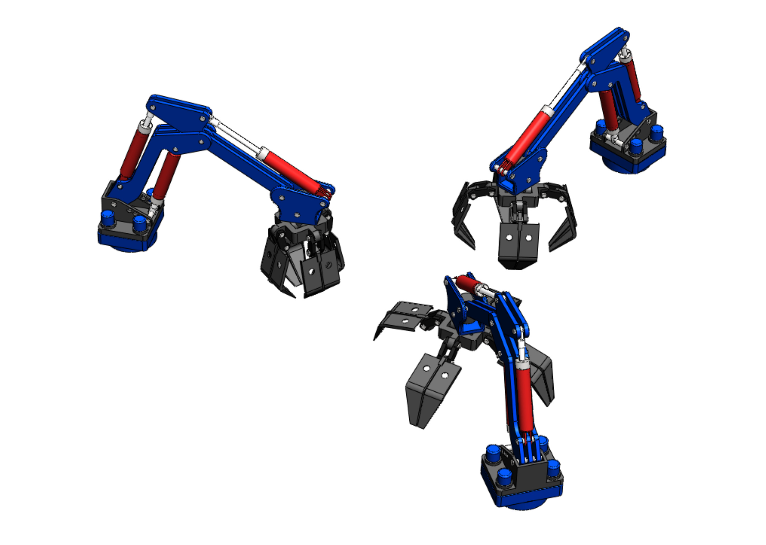 ARM THUMB GRAB BUCKET LOADER LIFTING CRANE GRABBER GRAPPLE JAW 3D model_31