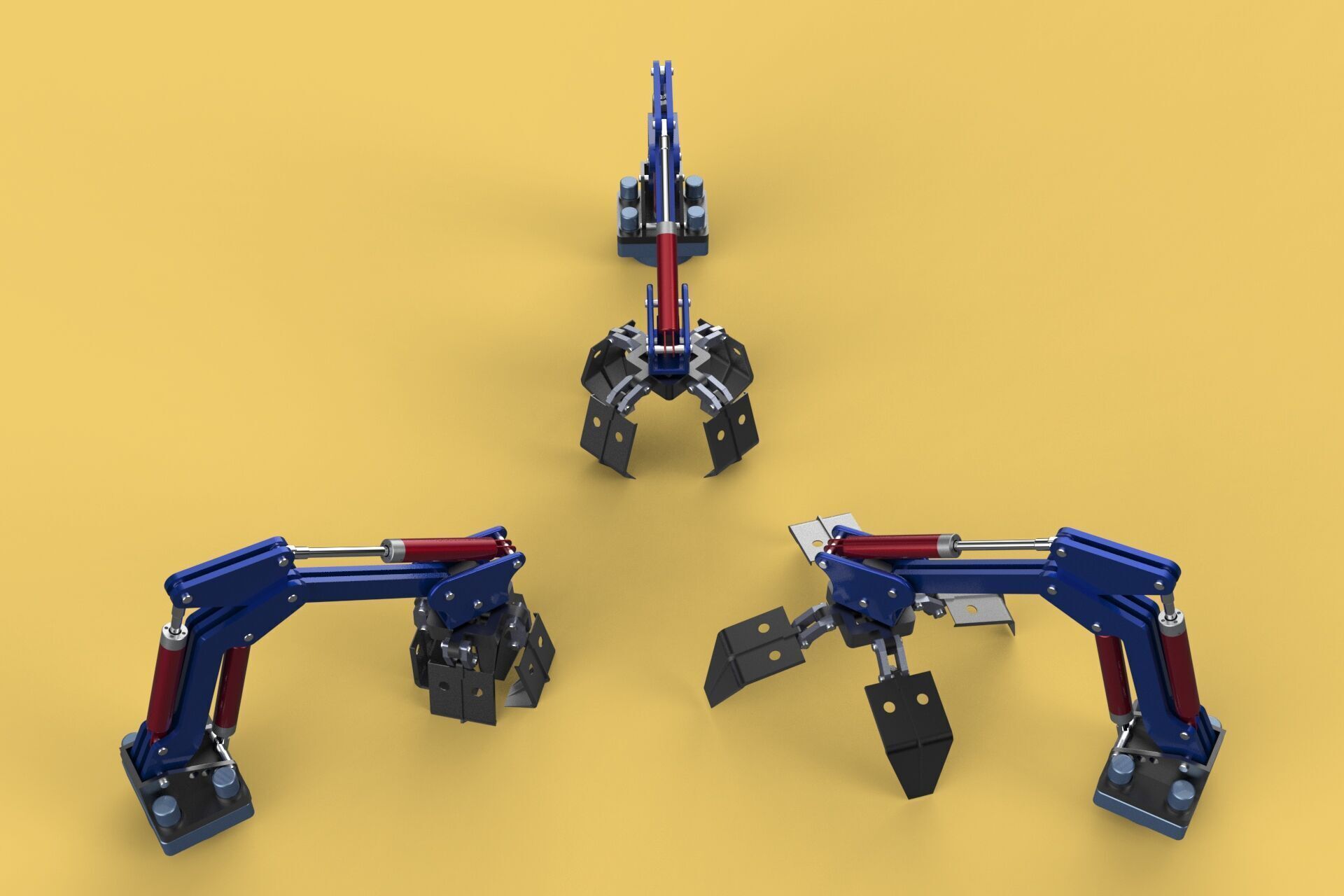 ARM THUMB GRAB BUCKET LOADER LIFTING CRANE GRABBER GRAPPLE JAW 3D model_27