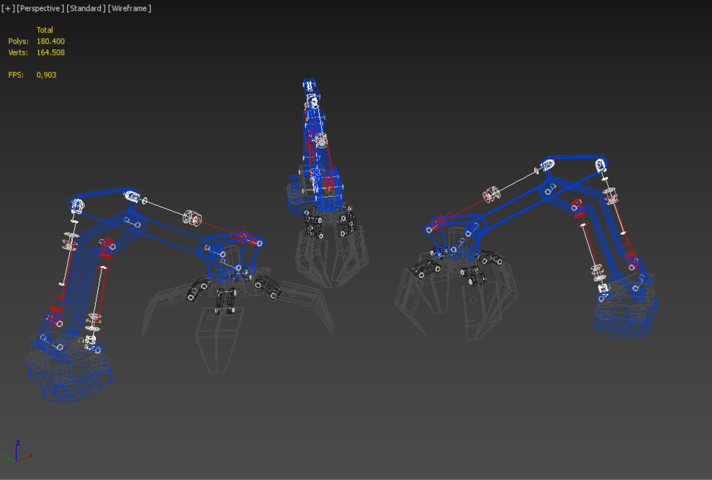 ARM THUMB GRAB BUCKET LOADER LIFTING CRANE GRABBER GRAPPLE JAW 3D model_30