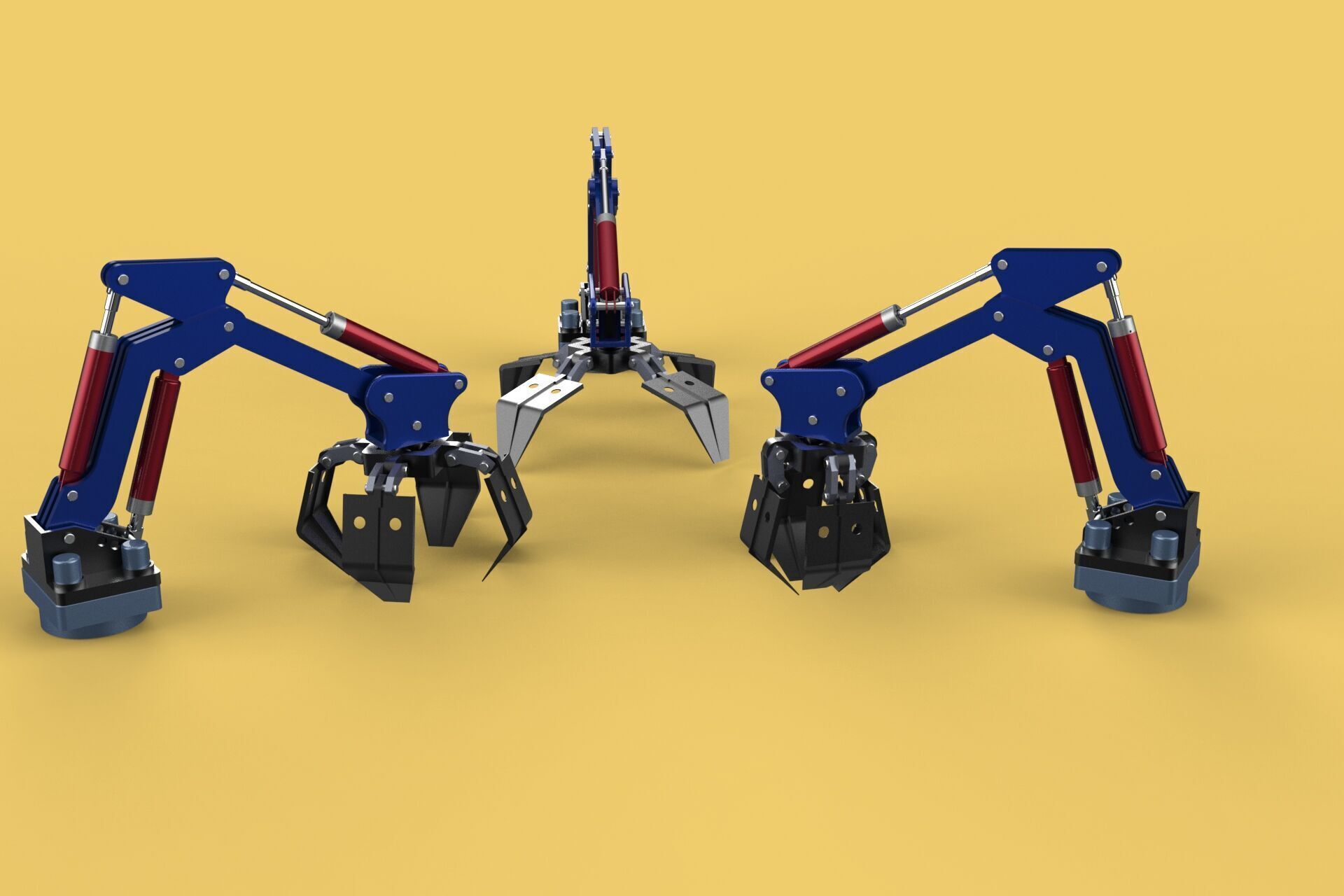 ARM THUMB GRAB BUCKET LOADER LIFTING CRANE GRABBER GRAPPLE JAW 3D model_21