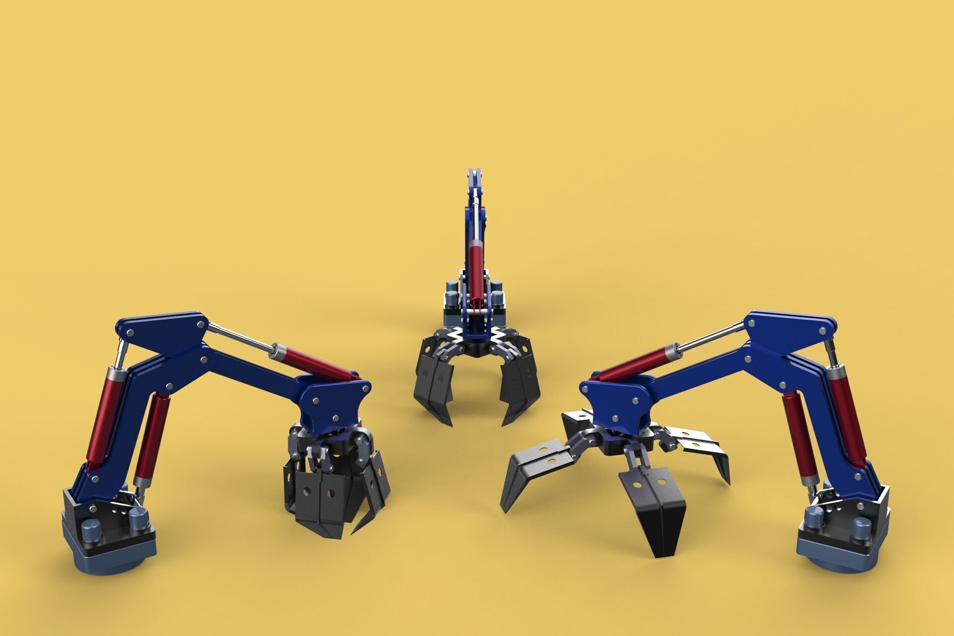 ARM THUMB GRAB BUCKET LOADER LIFTING CRANE GRABBER GRAPPLE JAW 3D model_25