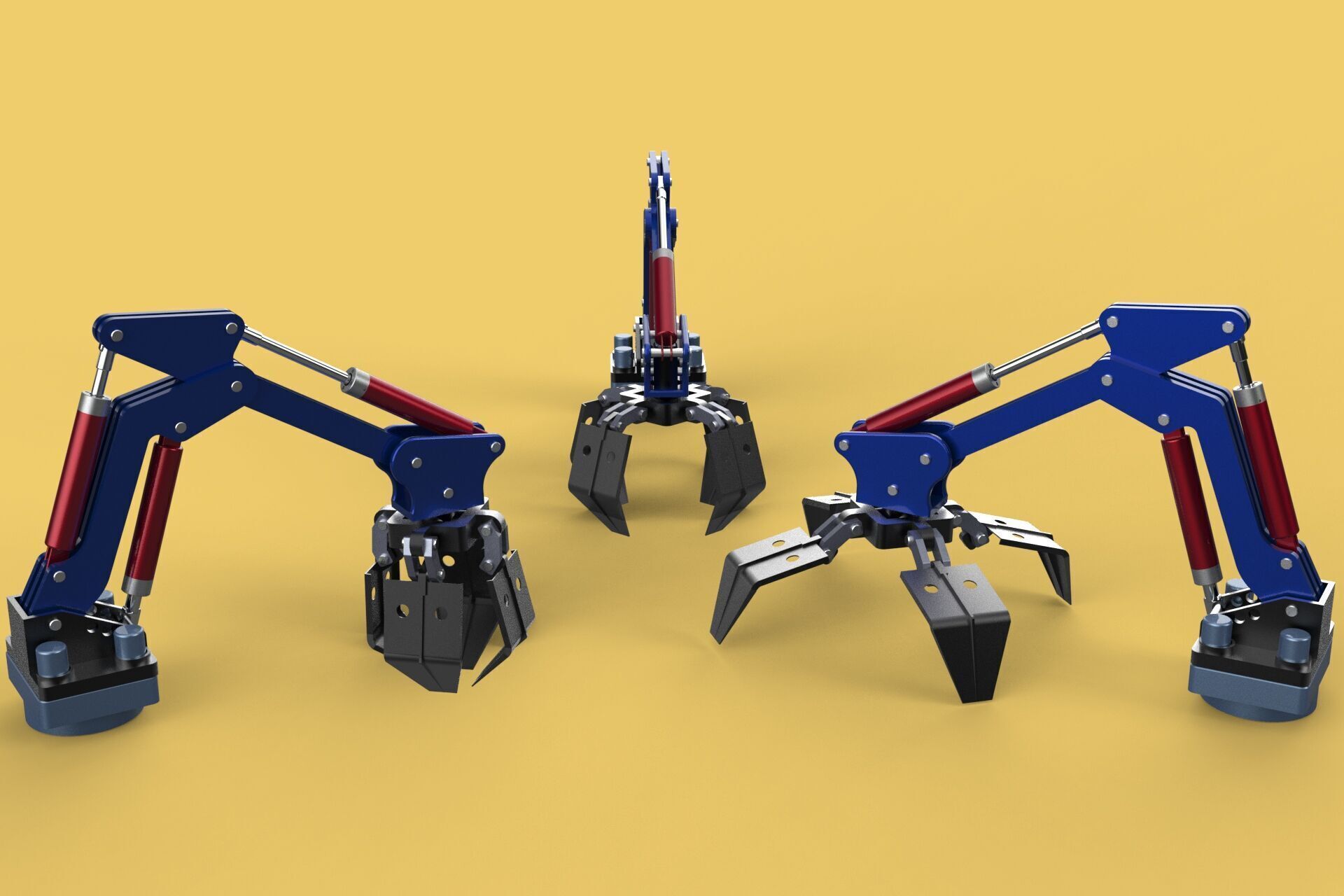 ARM THUMB GRAB BUCKET LOADER LIFTING CRANE GRABBER GRAPPLE JAW 3D model_22