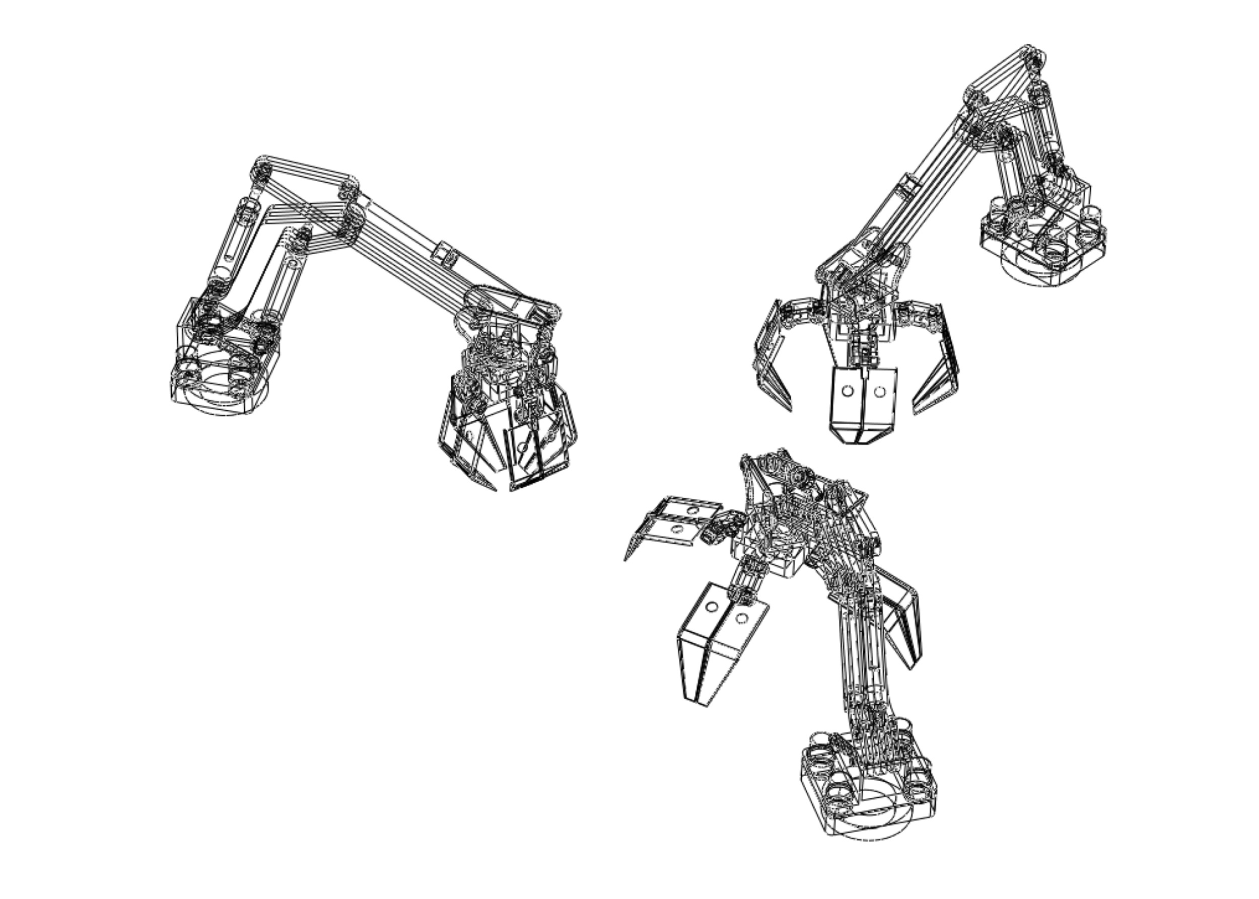 ARM THUMB GRAB BUCKET LOADER LIFTING CRANE GRABBER GRAPPLE JAW 3D model_32