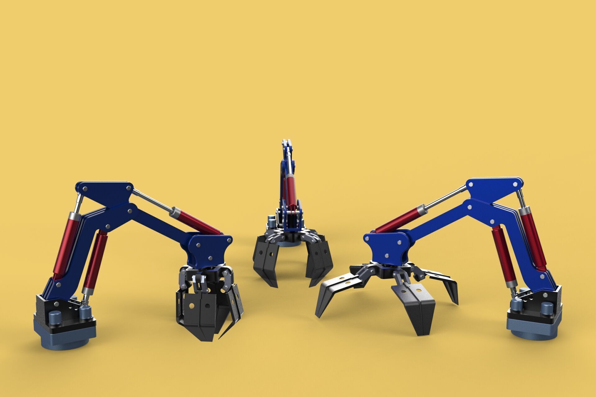 ARM THUMB GRAB BUCKET LOADER LIFTING CRANE GRABBER GRAPPLE JAW 3D model_26