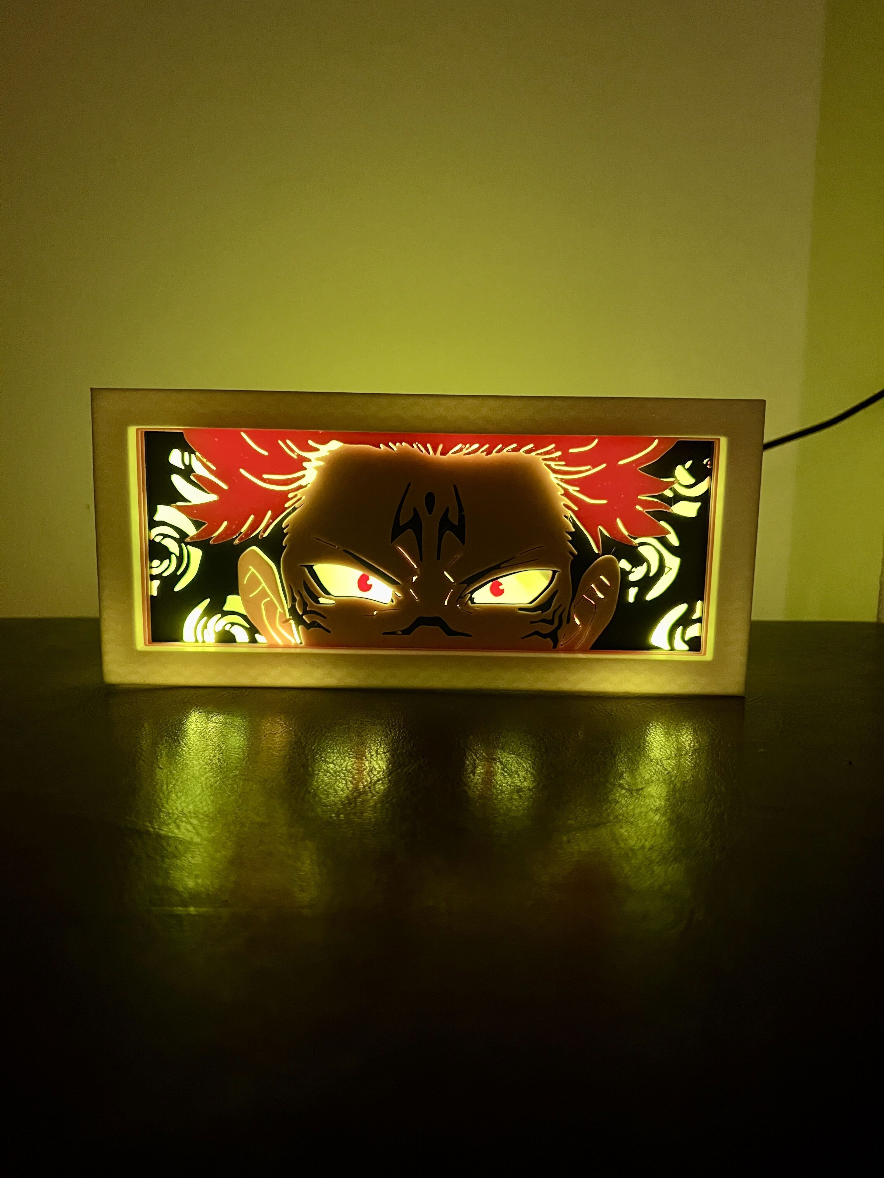 Jujutsu Kaisen - Sukuna LED Lightbox 3D print model_5