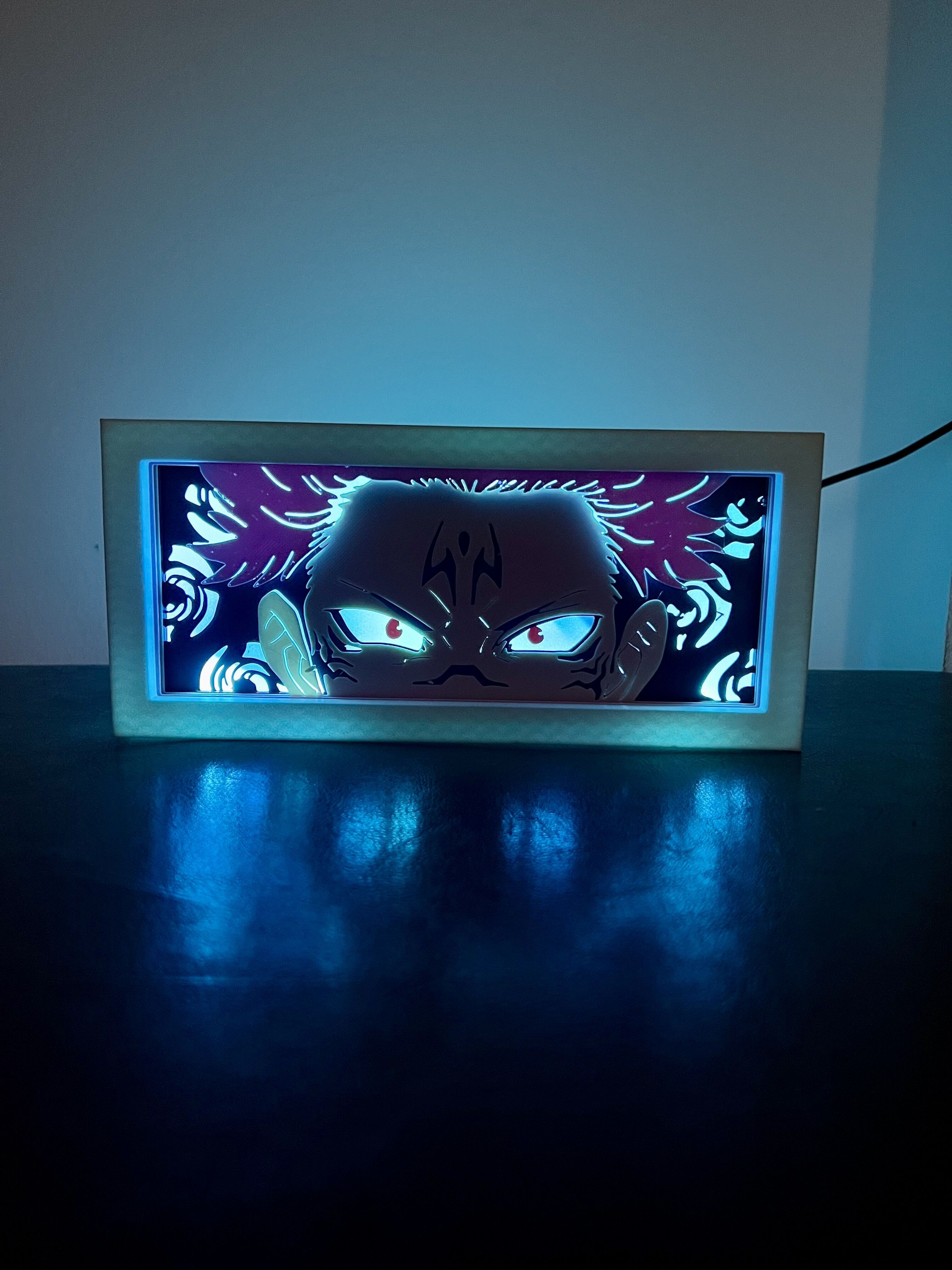 Jujutsu Kaisen - Sukuna LED Lightbox 3D print model_6