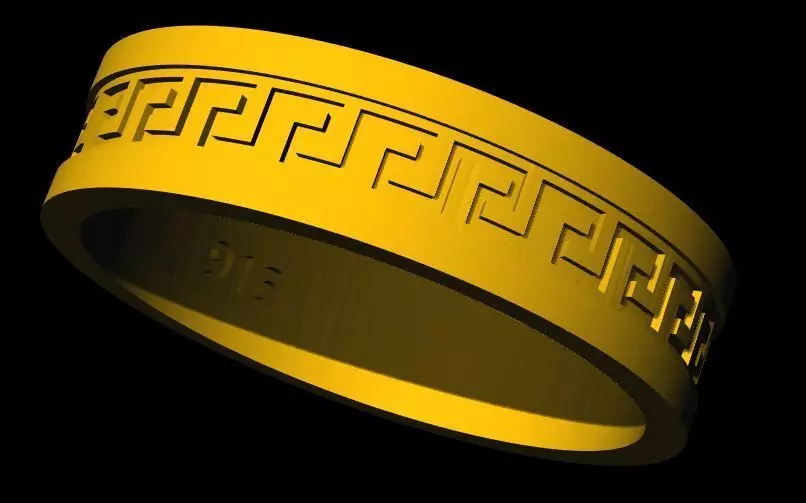 meander ring ring 3dm file 3D print model