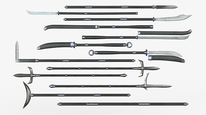Japanese Spears Collections Black 3D model