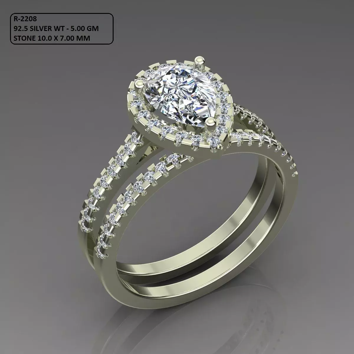 Solitaire Ring 3D print model_0