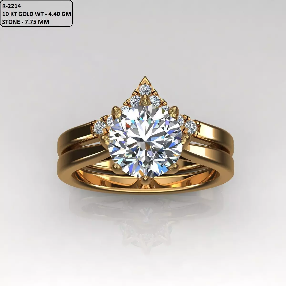 Solitaire Ring 3D print model_0