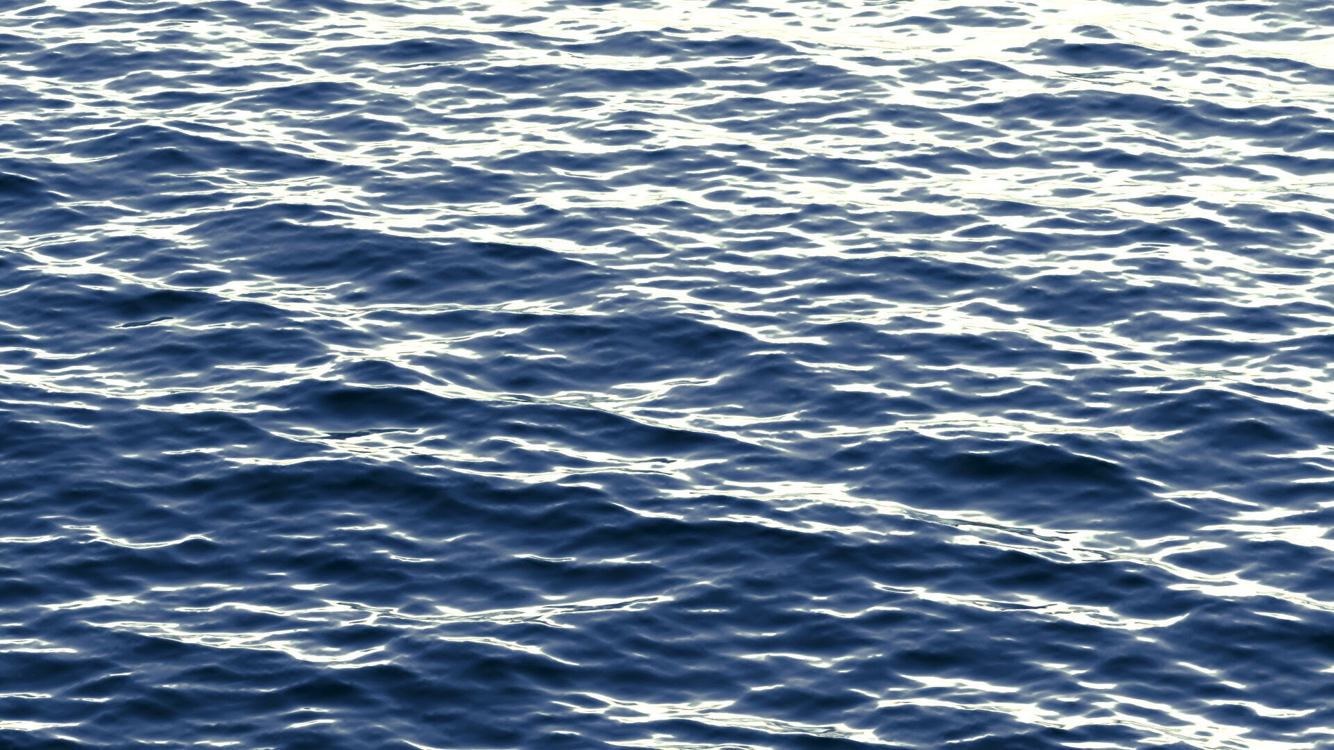 Animated Blue Ocean Surface - sea wave with cyclic animation 3D model ...