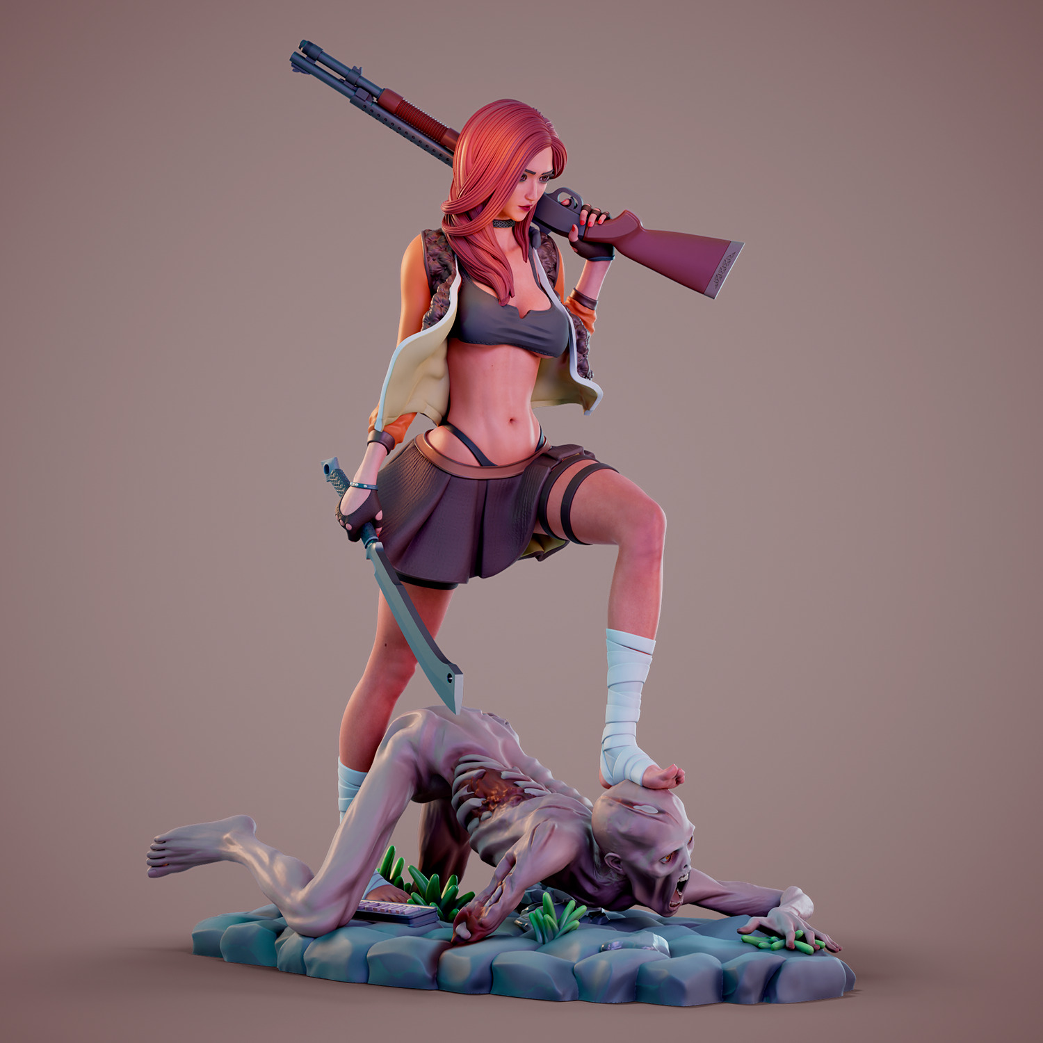 Zombie attack - C - Destruction 3D print model_10