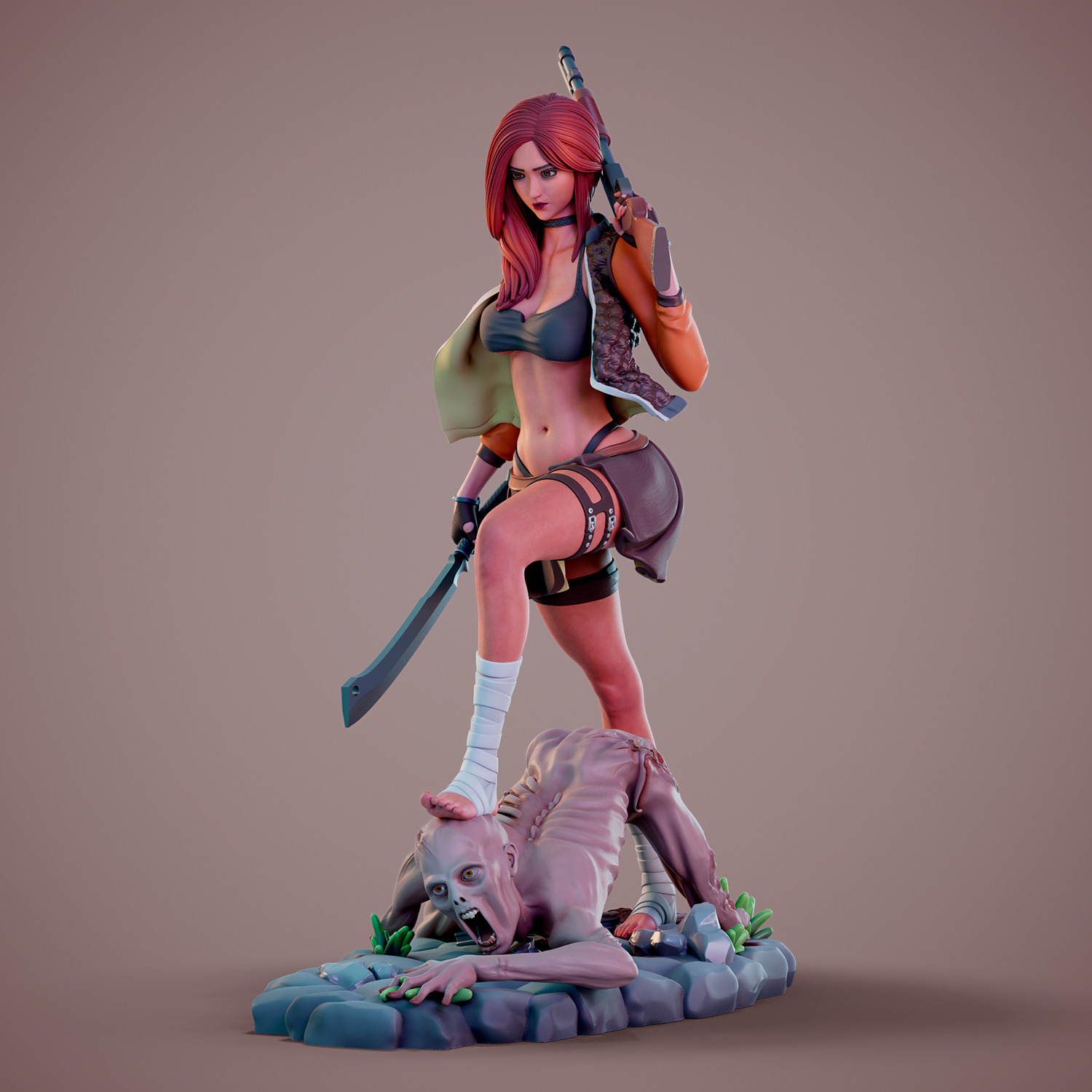 Zombie attack - C - Destruction 3D print model_4