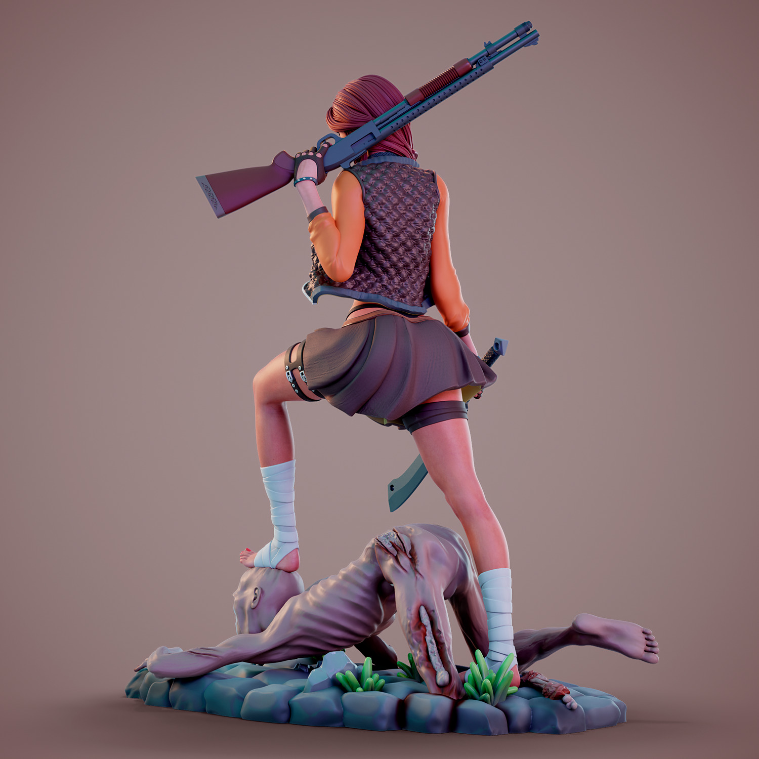 Zombie attack - C - Destruction 3D print model_6