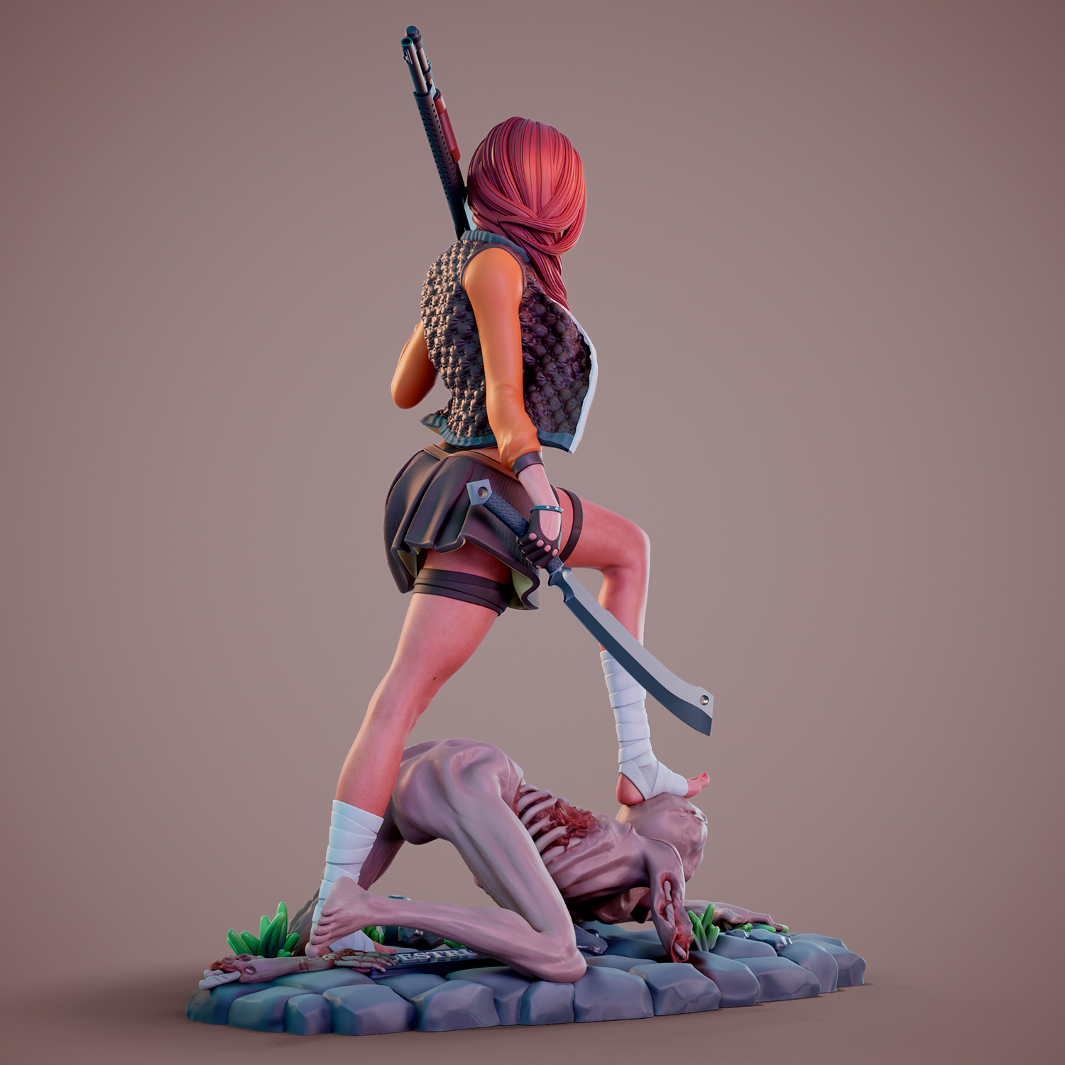 Zombie attack - C - Destruction 3D print model_8