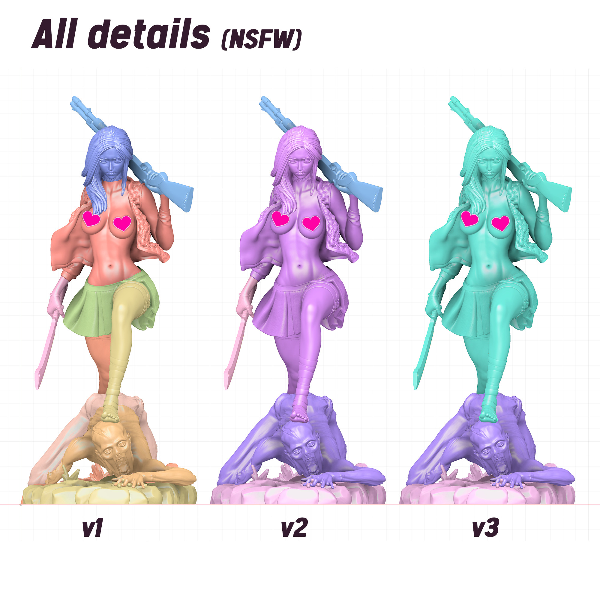 Zombie attack - C - Destruction 3D print model_24