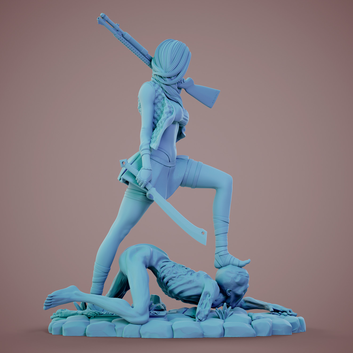 Zombie attack - C - Destruction 3D print model_20