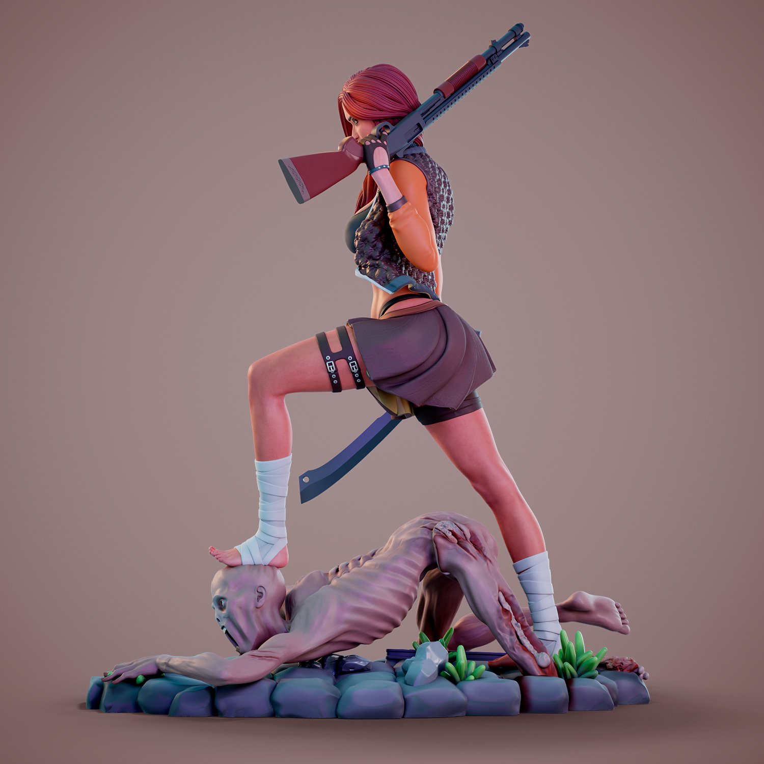 Zombie attack - C - Destruction 3D print model_5