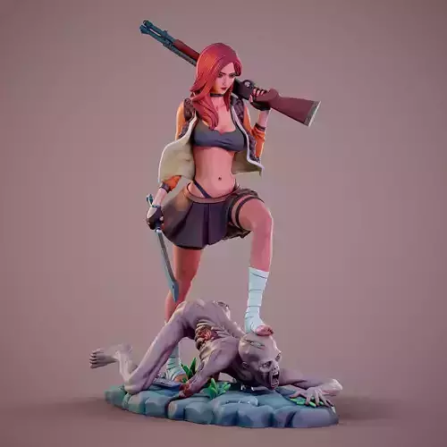 Zombie attack - C - Destruction 3D print model