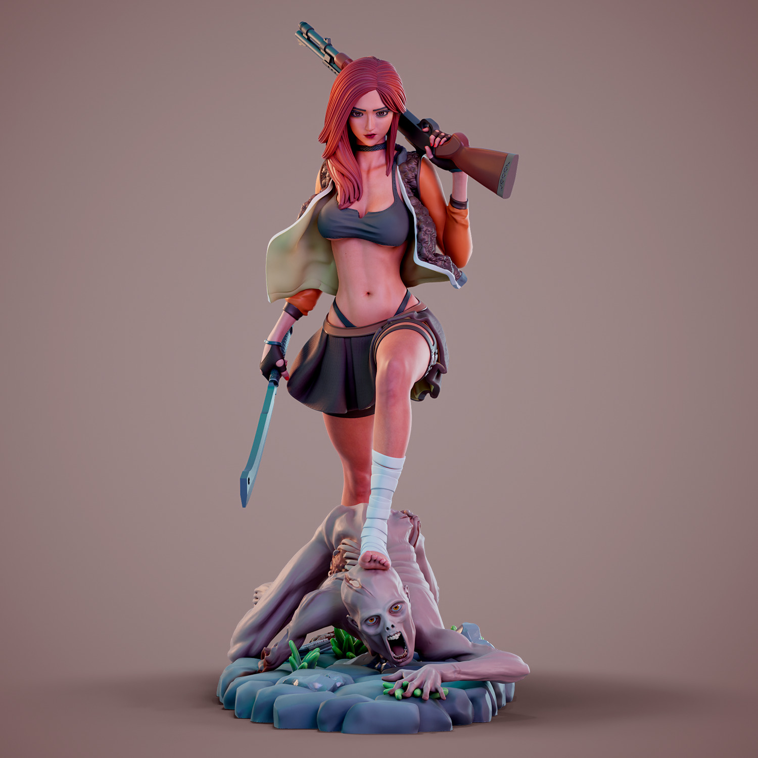 Zombie attack - C - Destruction 3D print model_2