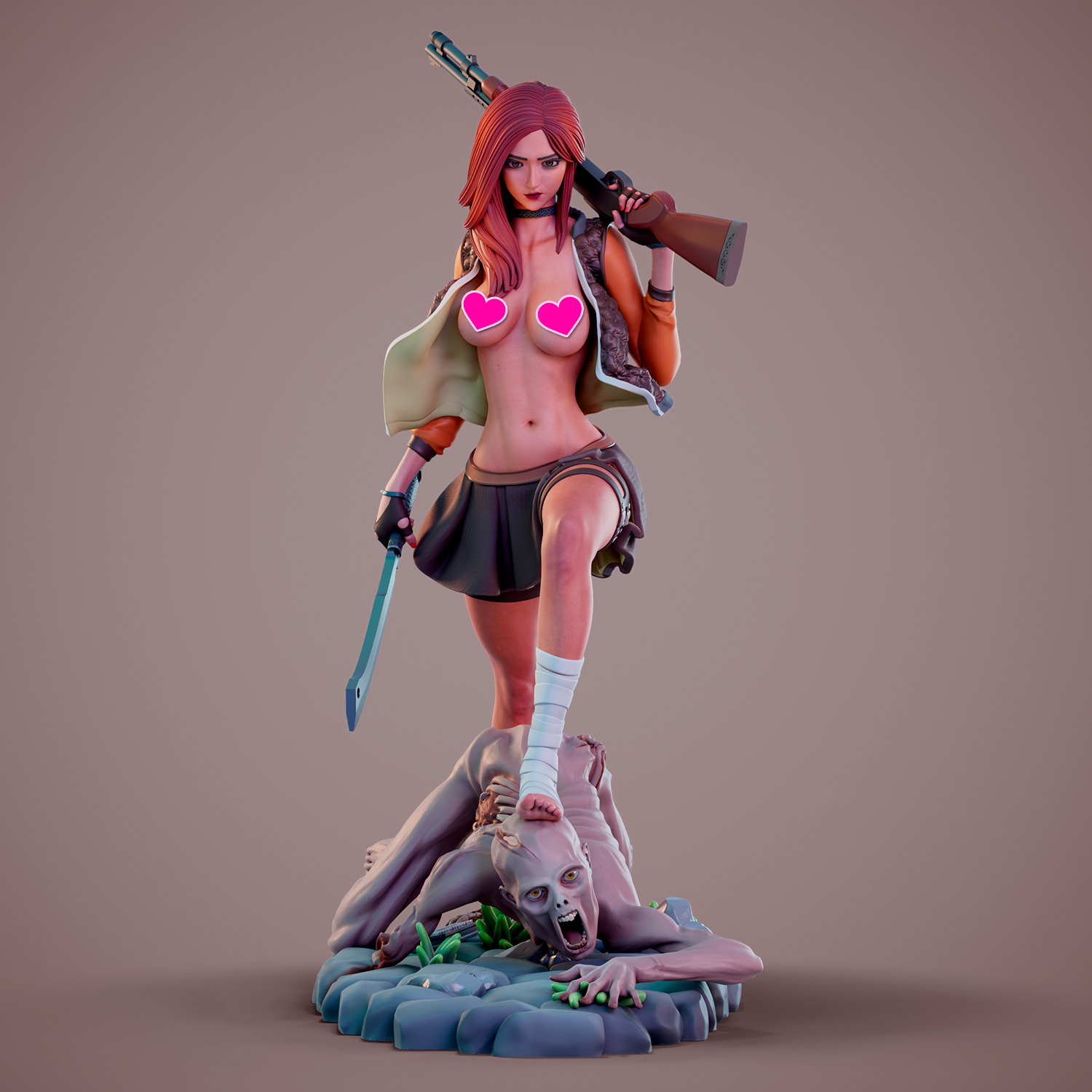 Zombie attack - C - Destruction 3D print model_3