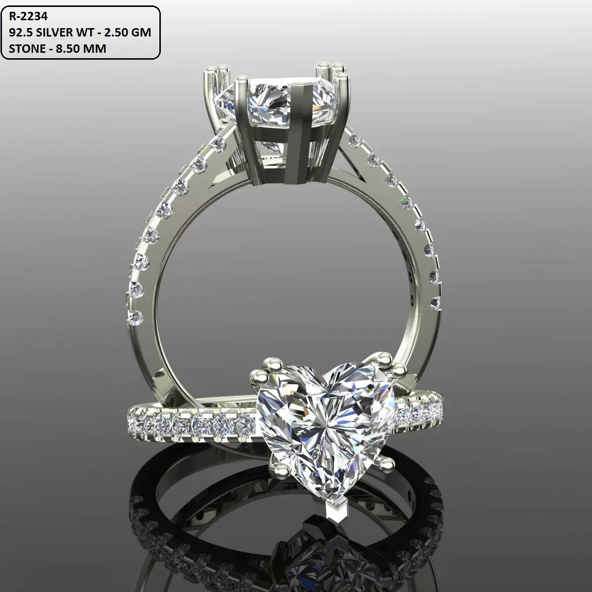 Solitaire Ring 3D print model_0