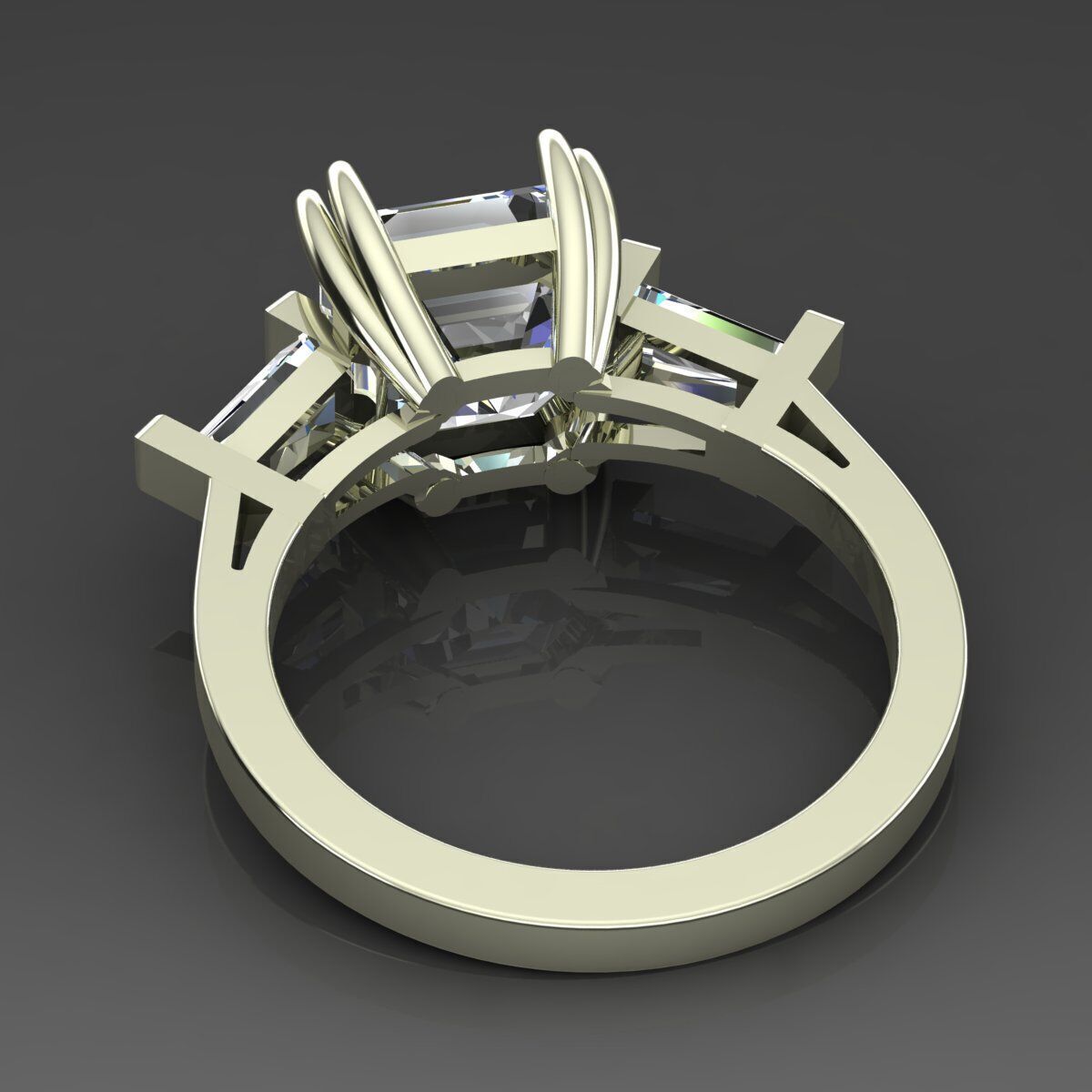 Solitaire Ring 3D print model_2