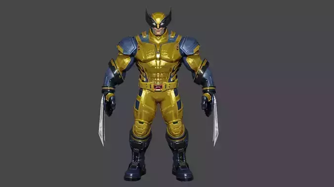 Wolverine  Low-poly 3D model
