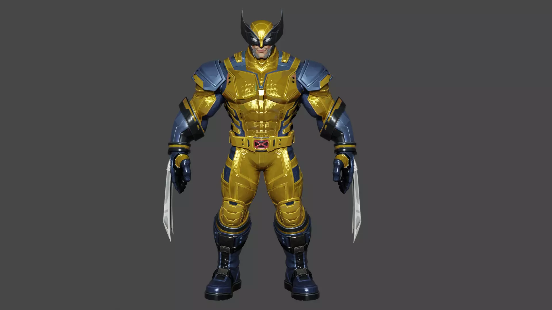 Wolverine  Low-poly 3D model_0