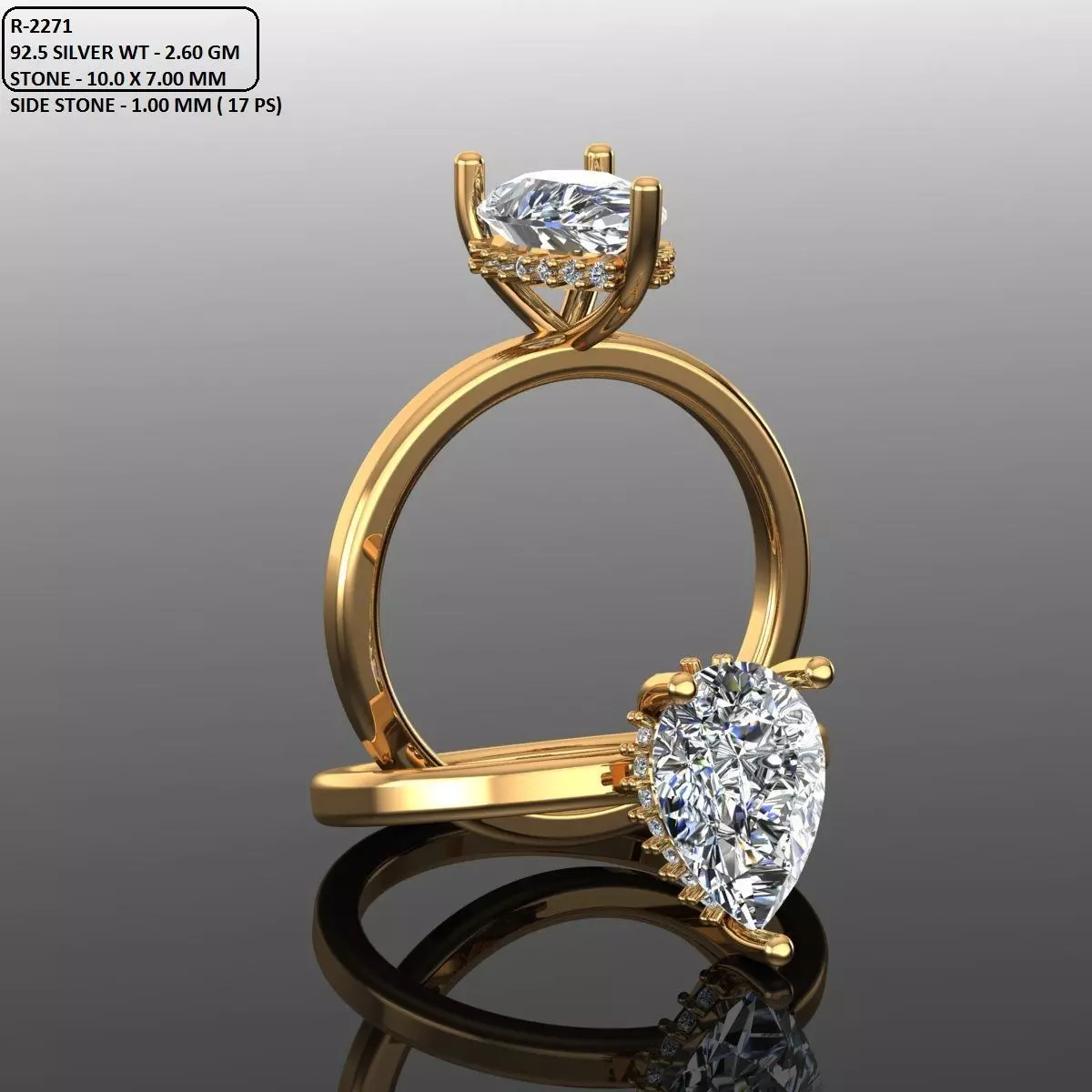 Solitaire Ring 3D print model_0