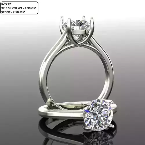Solitaire Ring 3D print model