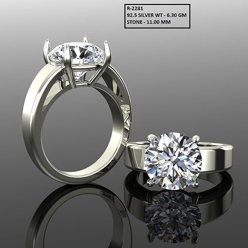 Solitaire Ring 3D print model