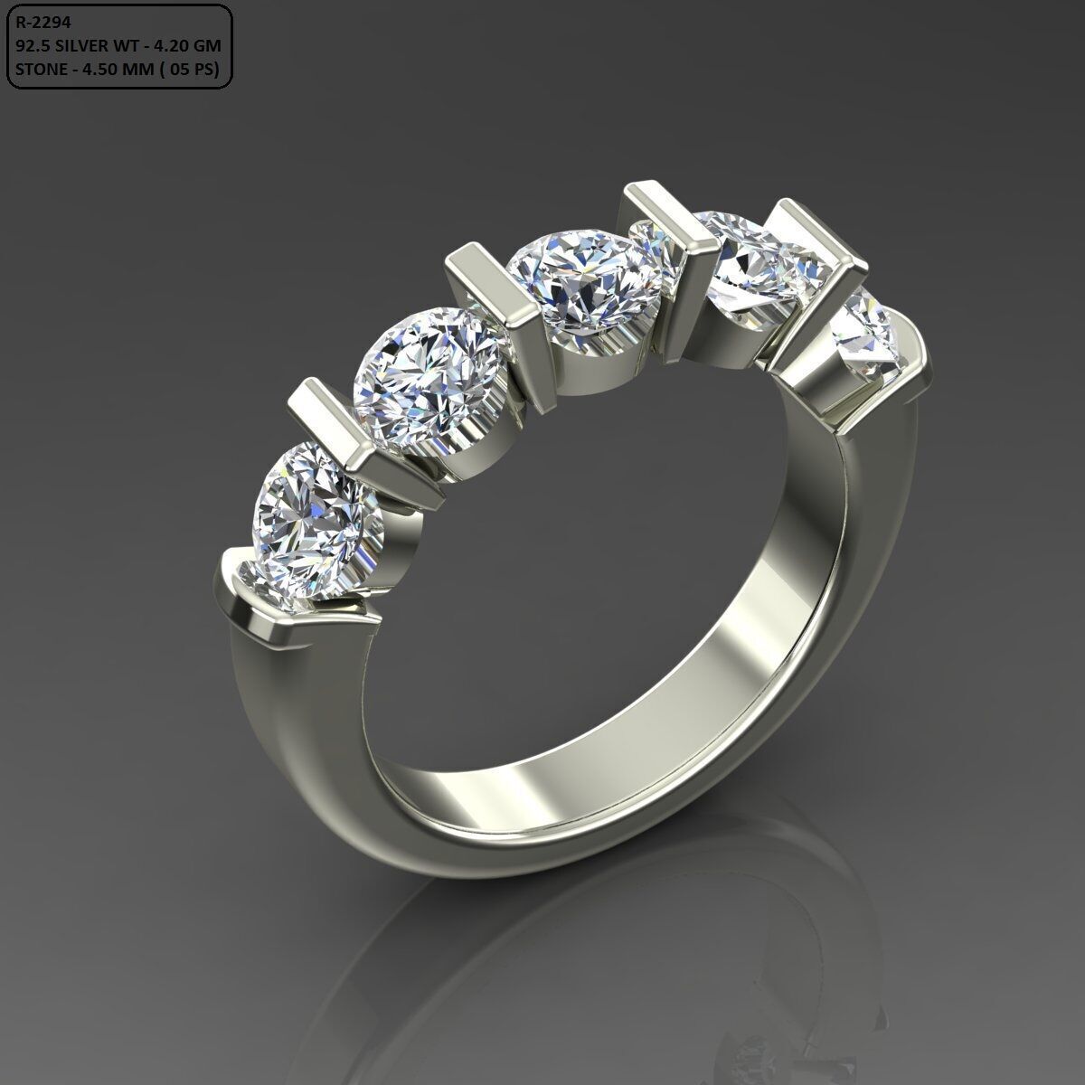 Band Ring 3D print model_1