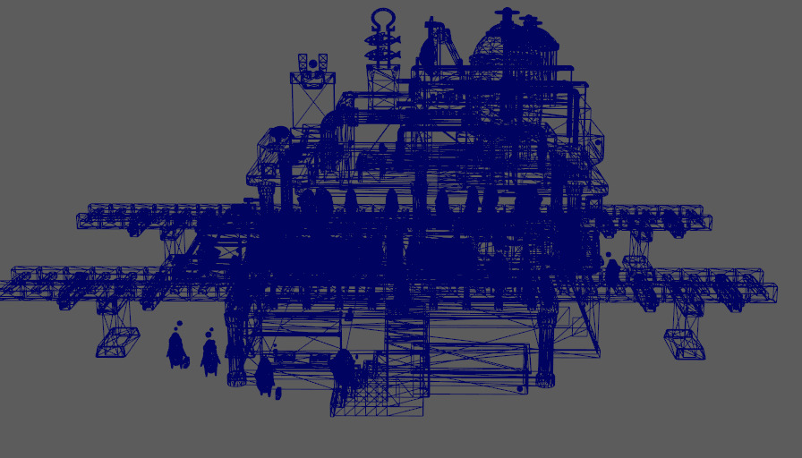 Stylish Q-version scene fishman Low-poly 3D model_6