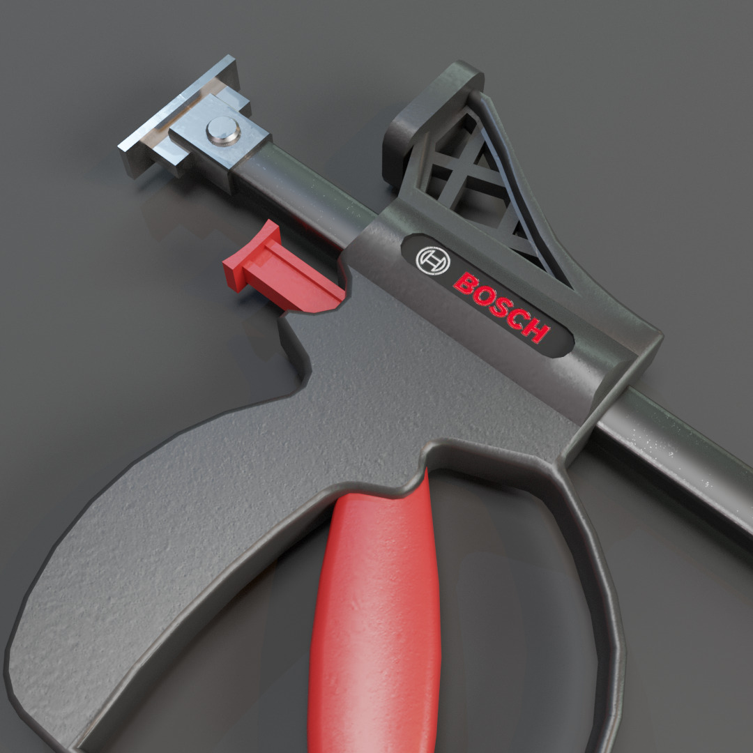 Realistic Industrial Clamp with PBR Texture Low-poly 3D model_8