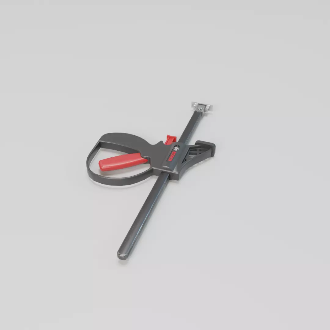 Realistic Industrial Clamp with PBR Texture Low-poly 3D model_0
