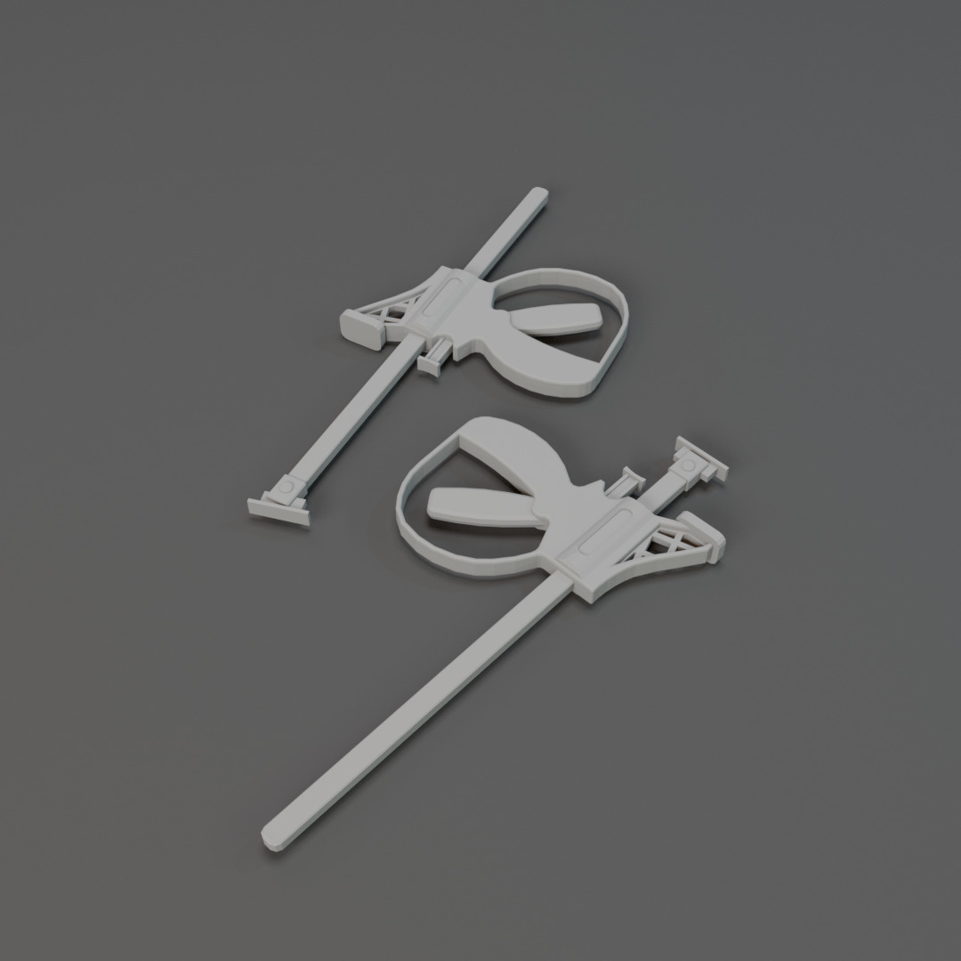 Realistic Industrial Clamp with PBR Texture Low-poly 3D model_5