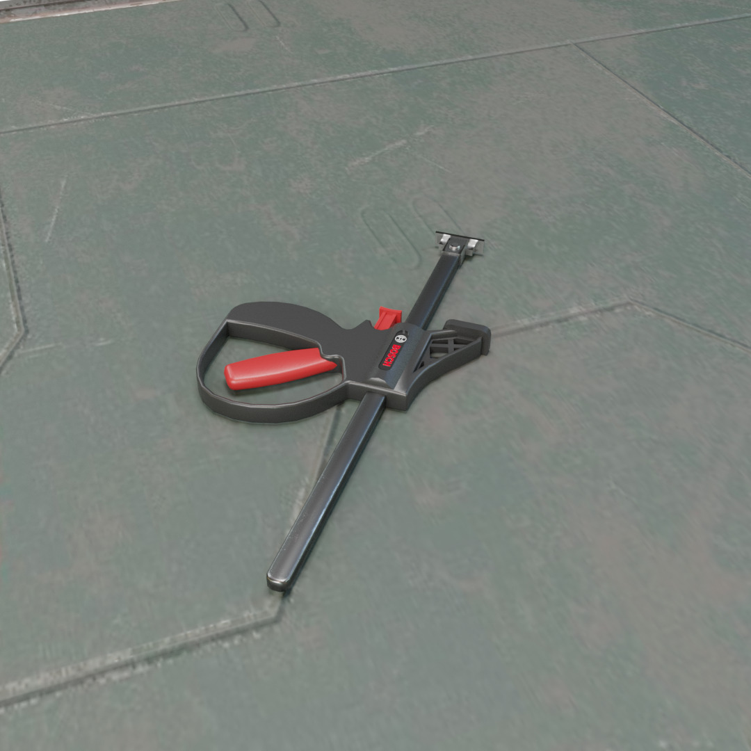 Realistic Industrial Clamp with PBR Texture Low-poly 3D model_2