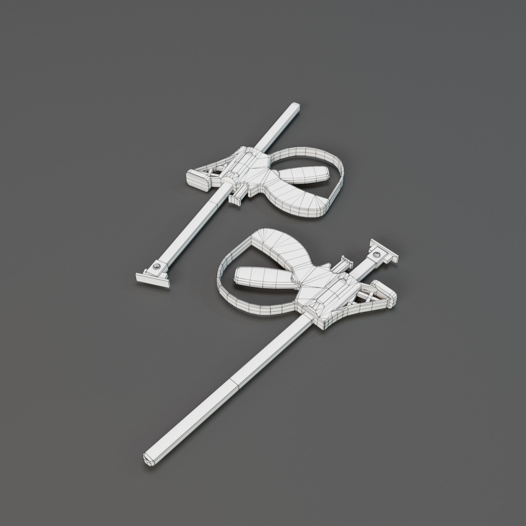 Realistic Industrial Clamp with PBR Texture Low-poly 3D model_15