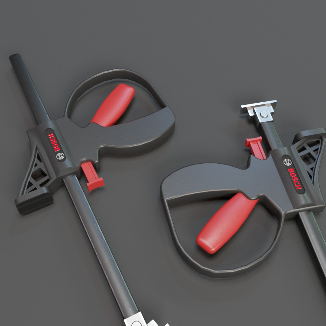 Realistic Industrial Clamp with PBR Texture Low-poly 3D model_7