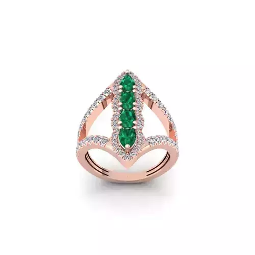 Fancy Gemstone Ring 16 3d Model and Render 3D print model