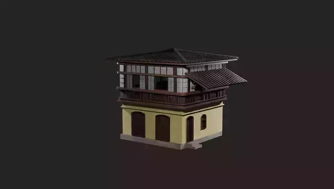 Wooden Asian house 