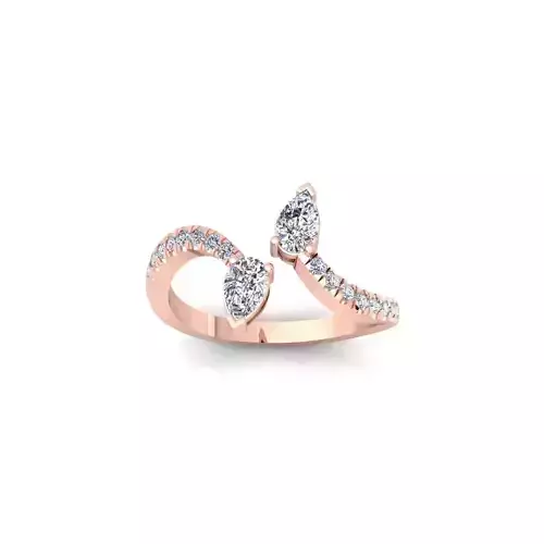 Fancy Gemstone Ring 15 3d Model and Render 3D print model