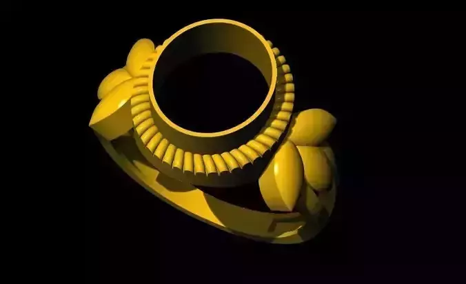 oval stone ring 3dm file