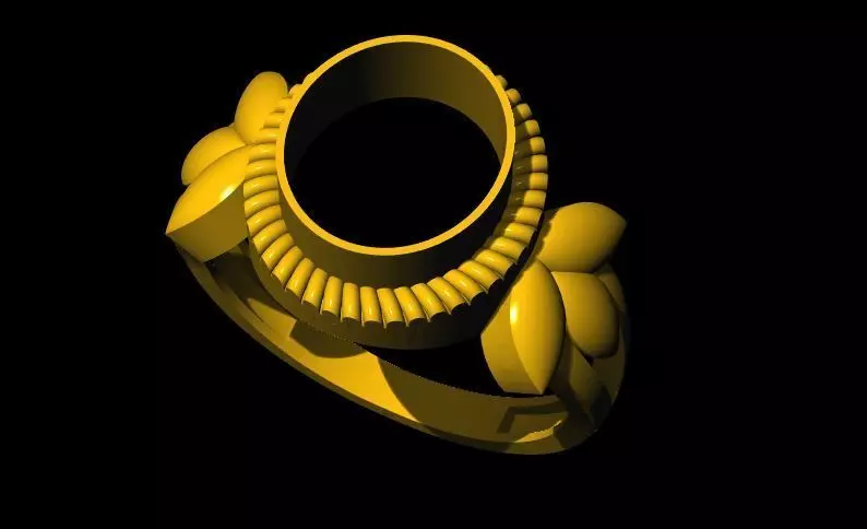 oval stone ring 3dm file 3D print model_0
