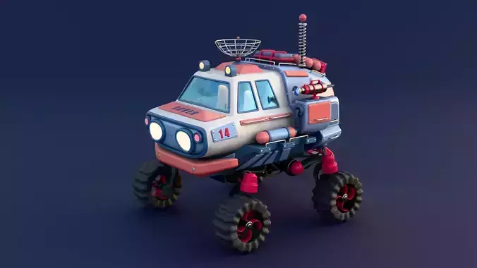 Stylized planetary rover