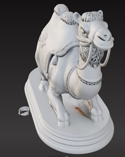 Victorian Style Camel Sculpture 3D Model STL FBX OBJ GLB 3D print model_6