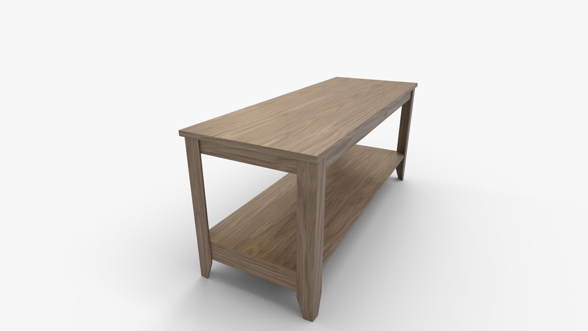 Solid Wood Console Table 3D model_8