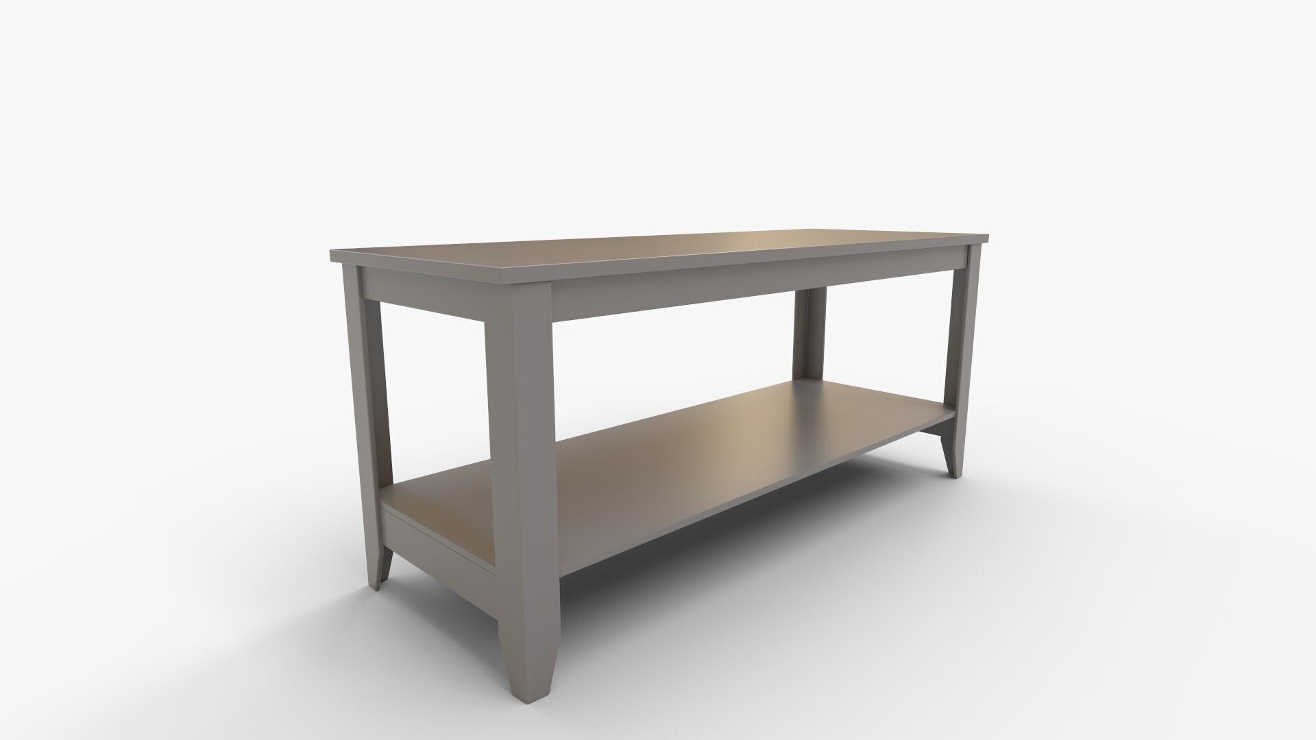 Solid Wood Console Table 3D model_9