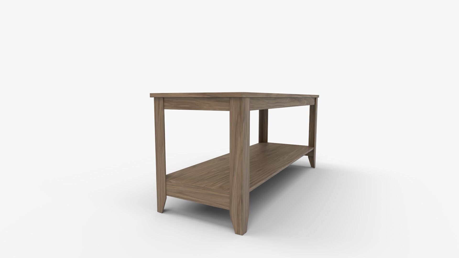 Solid Wood Console Table 3D model_3